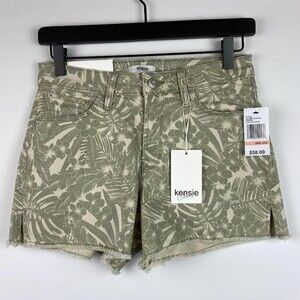 Kensie Shorts Womens Size 2/26 Light Sage Safari Green Pockets Casual Outdoors